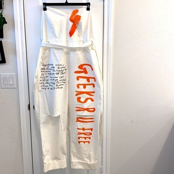 ❤️BRAND NEW! L’atise by Amy Plus Size Letter Print Jumpsuits - Picture 14 of 15